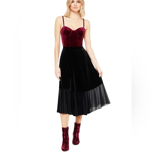 MIA Velvet Burnout Boots 8 Burgundy Whimsigoth Gothic Vamp Witchy Boho - Picture 15 of 15